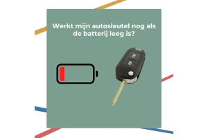 Werkt mijn autosleutel nog als de batterij leeg is?