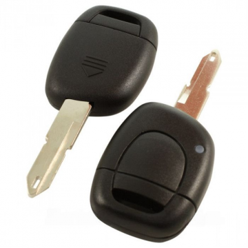 Nissan 1-knops sleutelbehuizing - sleutelbaard punt met opening in punt - batterij op chip Image