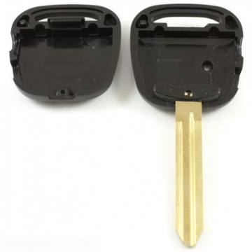Toyota 2-knops sleutelbehuizing met uitsparing lampje - sleutelbaard punt (+/- 45mm) Image