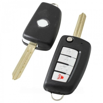 Nissan 4-knops klapsleutel - sleutelbaard punt met inkeping links Image