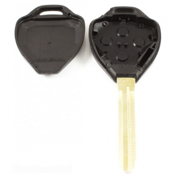 Toyota 3-knops sleutelbehuizing met paniek knop - sleutelbaard punt (+/- 48mm) Image