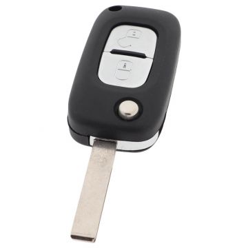 Peugeot 2-knops klapsleutel - sleutelbaard recht met inkeping zijkant 