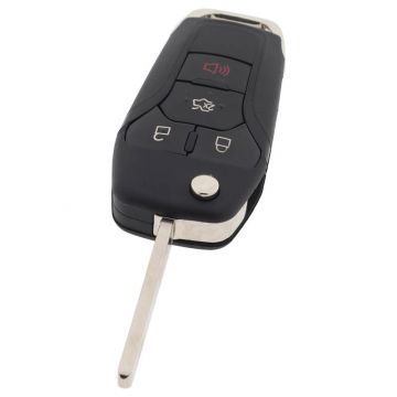 Ford 3-knops klapsleutel met paniek knop - sleutelbaard recht (model 4)