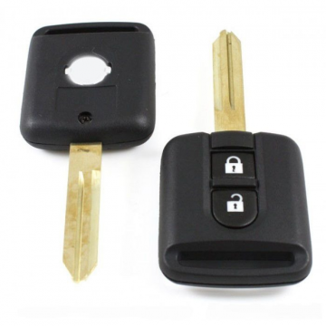 Nissan 2-knops sleutelbehuizing - sleutelbaar punt met elektronica 433MHZ - 7946 transponder Image