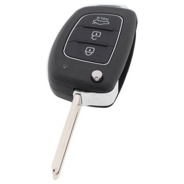Hyundai 3-knops klapsleutel - sleutelbaard recht met elektronica 433MHZ -  ID46 transponder voor Hyundai I20