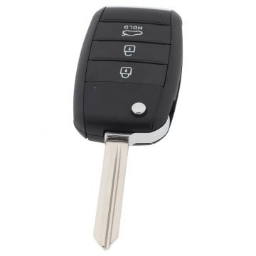 Kia 3-knops klapsleutel - sleutelbaard punt met elektronica 433MHZ - 4D60 transponder