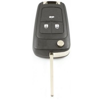 Opel 3-knops klapsleutel - sleutelbaard recht (voor o.a. Opel Insignia)