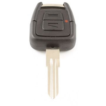 Opel 2-knops sleutelbehuizing - sleutelbaard punt met inkeping links