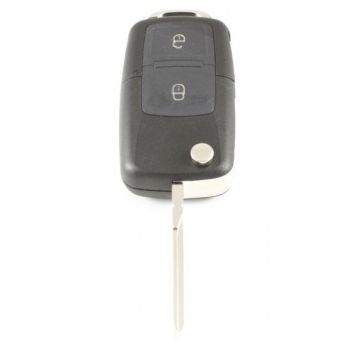 Volkswagen 2-knops klapsleutel - sleutelbaard recht met inkeping zijkant (model 1)