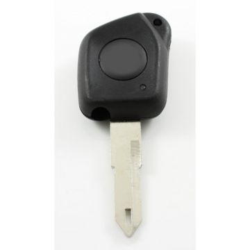 Peugeot 1-knops sleutelbehuizing - sleutelbaard punt met opening (voor oudere modellen)