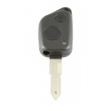 Peugeot 2-knops sleutelbehuizing voor oudere modellen - sleutelbaard punt met opening - IR opening