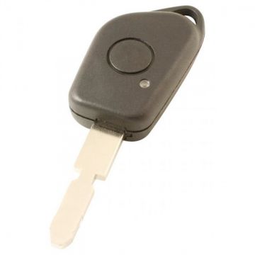 Peugeot 1-knops sleutelbehuizing - sleutelbaard met inkeping midden (model 1)