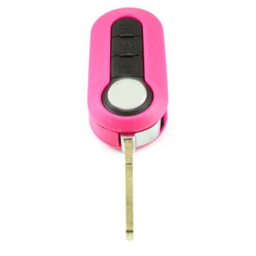 Fiat 3-knops klapsleutel roze - sleutelbaard recht