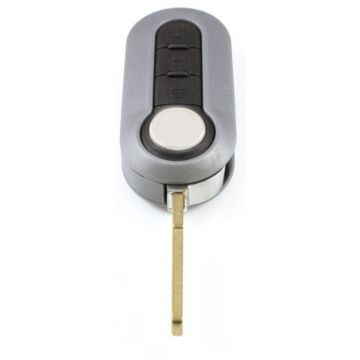 Fiat 3-knops klapsleutel grijs - sleutelbaard recht