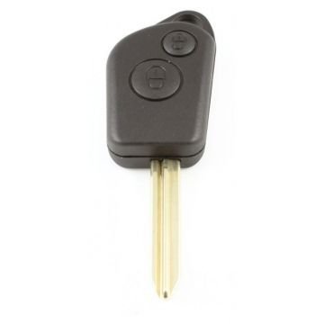 Peugeot 2-knops sleutelbehuizing  - sleutelbaard kruisvormig - voor oudere modellen