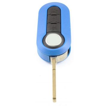 Fiat 3-knops klapsleutel blauw - sleutelbaard recht