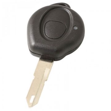 Peugeot 1-knops sleutelbehuizing  - sleutelbaard punt met opening