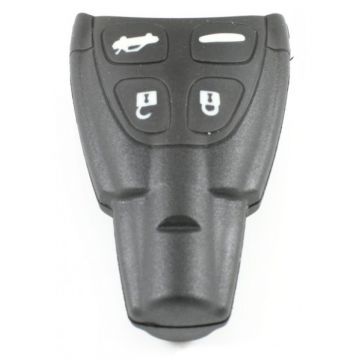 Saab 4-knops Smart Key Behuizing - reserve sleutel sleutelbaard recht smal