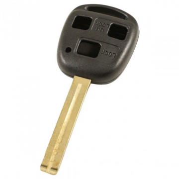 Lexus 3-knops sleutelbehuizing - sleutelbaard recht met inkeping in midden (46 mm)