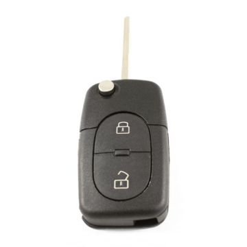 Audi 2-knops klapsleutel - sleutelbaard recht (model 2)