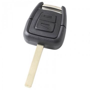 Opel 2-knops sleutelbehuizing - sleutelbaard recht (HU100)