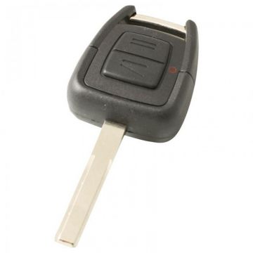 Opel 2-knops sleutelbehuizing - sleutelbaard recht met inkeping