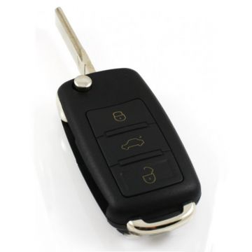 Audi 3-knops klapsleutel - sleutelbaard recht (model 3)