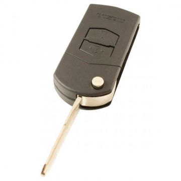 Mazda 2-knops klapsleutel - sleutelbaard punt met inkeping rechts - (model 3)