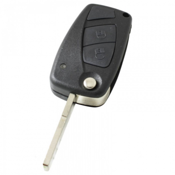 Peugeot 2-knops klapsleutel - sleutelbaard recht (model 2)