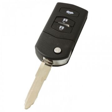 Mazda 3-knops klapsleutel - sleutelbaard punt met inkeping rechts