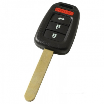 Honda 3-knops sleutelbehuizing met paniek knop - sleutelbaard recht