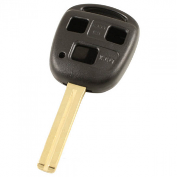 Lexus 3-knops sleutelbehuizing - sleutelbaard recht met inkeping in midden (37 mm)