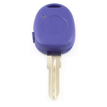 Fiat - 1-knops sleutelbehuizing - sleutelbaard punt met drukknop aan de zijkant blauw