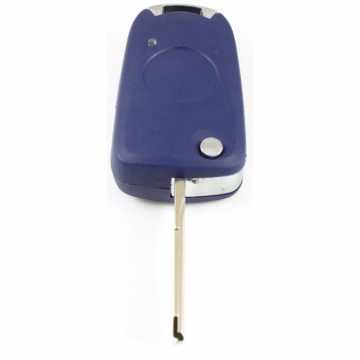 Fiat - 1-knops klapsleutel blauw - sleutelbaard punt met drukknop aan de zijkant