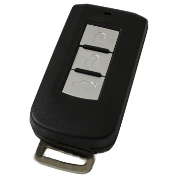 Mitsubishi 3-knops Smart Key behuizing inclusief noodsleutel
