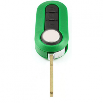 Fiat - 3-knops klapsleutel groen - sleutelbaard recht