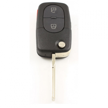Audi 2-knops klapsleutel met paniek knop - sleutelbaard recht - uitvoering CR1616 batterij