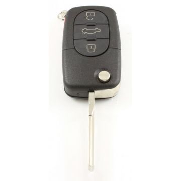 Audi 3-knops klapsleutel met paniek knop - uitvoering 1 batterij