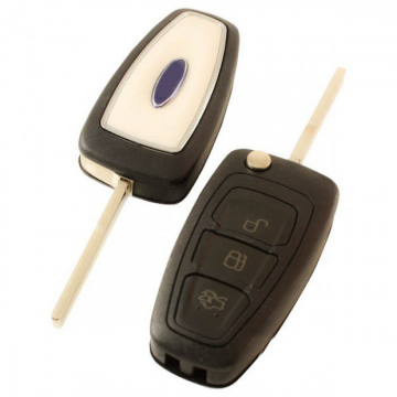 Ford 3-knops klapsleutel - sleutelbaard recht (wit)