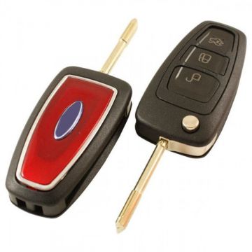 Ford 3-knops klapsleutel - sleutelbaard rond (rood)