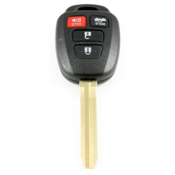Toyota 3-knops sleutelbehuizing met drukknop voor kofferdeksel en paniek knop - sleutelbaard punt