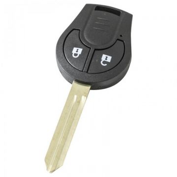 Nissan 2-knops sleutelbehuizing - sleutelbaard punt met inkeping links