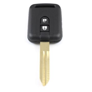Nissan 2-knops sleutelbehuizing vierkant - sleutelbaard punt zonder verbreding