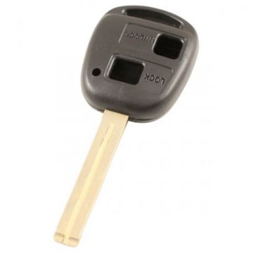 Lexus 2-knops sleutelbehuizing - sleutelbaard recht met inkeping in midden (46 mm)