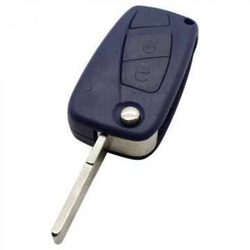 Fiat 2-knops klapsleutel paars - sleutelbaard recht met elektronica 434MHZ - PCF7946 transponder