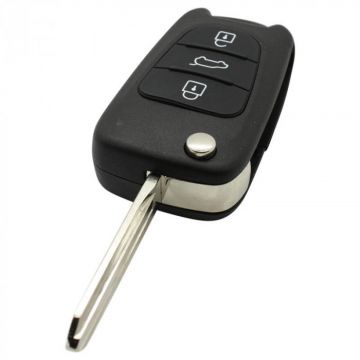 Hyundai 3-knops klapsleutel - sleutelbaard punt met inkeping rechts