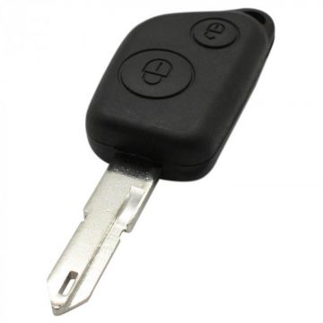 Peugeot 2-knops sleutelbehuizing - sleutelbaard punt met opening (model 3)