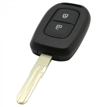 Dacia 2-knops sleutelbehuizing - sleutelbaard punt met elektronica 434MHZ - PCF7961- HITAG AES transponder
