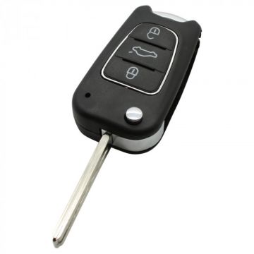 Hyundai 3-knops klapsleutel - sleutelbaard recht met inkeping (model 4)