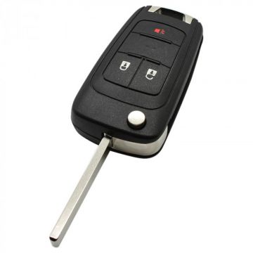 Chevrolet 2-knops klapsleutel met paniek knop - sleutelbaard recht